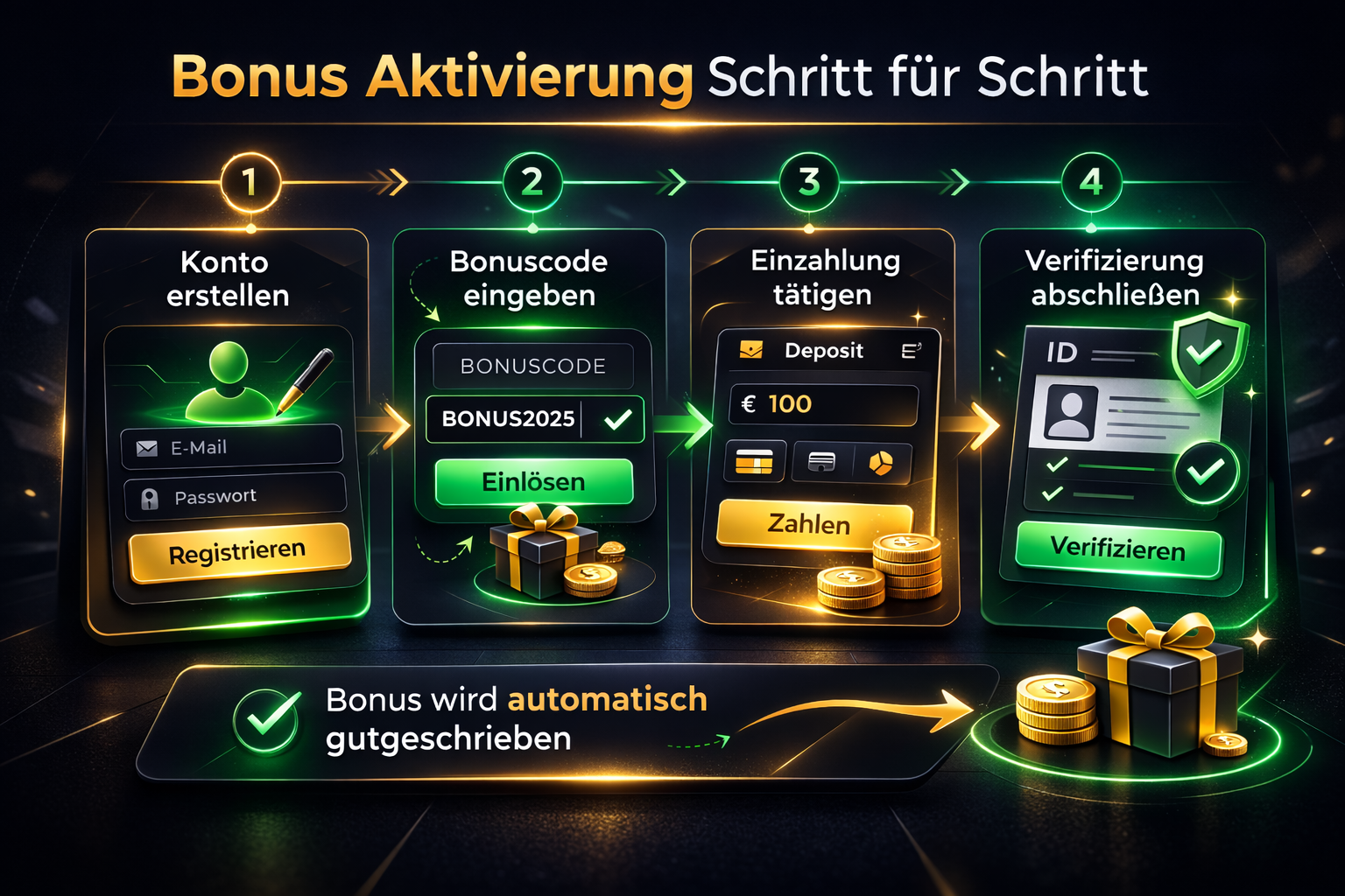 Aktivierung von Willkommensboni